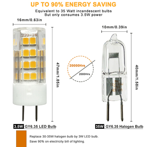 หลอดไฟ LED <span class=keywords><strong>LAPU</strong></span> DC/AC12V ประหยัดพลังงาน 3W GY6.35 SMD2835 100-130VAC/220V 3000K/4000K/6000K แบบขาเสียบคู่ ปรับความสว่างได้ ได้รับการรับรองมาตรฐาน CE/RoHS - Product Image 4
