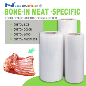 <span class=keywords><strong>Film</strong></span> d'emballage en rouleau pour viande de porc et d'agneau avec os, en PE multicouche souple de qualité alimentaire à haute transparence, co-extrudé - Product Image 1