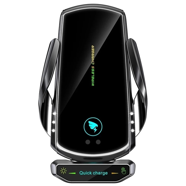 15W Car Wireless Charger for Phone for Samsung S20 Note10 Infrared Automatic Phone Charge Holder Universal with Magnetic Head