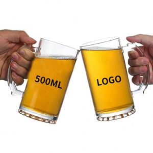 แก้วเบียร์แก้วใสพิมพ์โลโก้ตามสั่งสำหรับร้านอาหาร ขายส่ง - Product Image 3