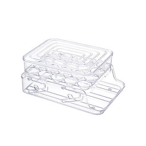 Large Capacity Egg Holder for Refrigerator Egg Fresh Storage Box for Fridge Egg Storage Container Organizer Bin Clear Plastic St