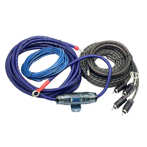 Kits de câblage d'installation d'amplificateur de <span class=keywords><strong>voiture</strong></span> en gros connecteur Speakon stéréo câble d'<span class=keywords><strong>alimentation</strong></span> audio Subwoofer tailles 4ga/6ga/8ga/10ga - Product Image 1
