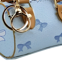 Mini porte-clés bleu en cuir PU avec fermeture éclair, breloque pour sac, cadeau promotionnel pour sacs