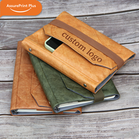 Carnet A5 personnalisé à trois volets, rechargeable, en Tyvek DuPont, avec plusieurs poches et bande élastique pour le travail quotidien et les affaires - AssurePrint