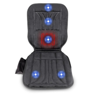Coussin de massage portable Emoka chauffant et massant par Shiatsu avec coussinets d'air, en cuir PU supérieur, pour soulager le corps et la taille
