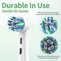 Kepala Sikat Gigi Pengganti Kompatibel dengan Oral B, Kepala Sikat Pengganti untuk Seri IO 2, 3~10, Bahan Food Grade untuk Penggunaan di Rumah