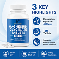 Comprimés de glycinate de magnésium KUNYON, complément minéral à absorption élevée, soutien quotidien pour la santé des adultes