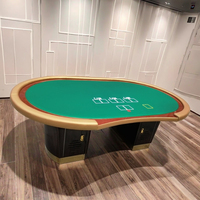 Meja Kasino Digital QINLONG Deluxe Profesional Berbahan Felt Berkualitas Tinggi Mewah untuk Baccarat dan Texas, Dapat Disesuaikan