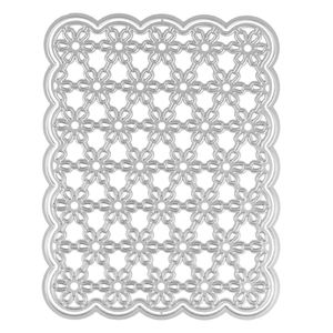 AAGU Moule de découpe en métal Scrapbook Décoration Gaufrage Album <span class=keywords><strong>photo</strong></span> Décoration Dentelle Rectangle Filet Artisanat Matrices de découpe - Product Image 1