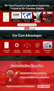 Outils de jardin de ferme Machine agricole tracteur monté 3 points Mini bâton feuille de dent râteaux de foin paysage herbe pelouse râteau à vendre - Product Image 5