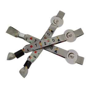 Bán thân thiện với môi kích thước tùy chỉnh 13.56MHz Polyester RFID dệt dây đeo cổ tay với vòng cứng PVC <span class=keywords><strong>tag</strong></span> - Product Image 3