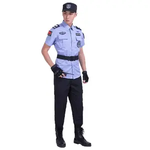 High Quality Custom Logo Short Sleeve Shirt Navy Blue Shirt Security Uniforms Guard Set