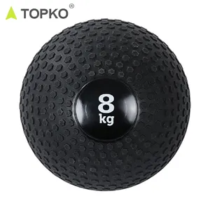 TOPKO design personnalisé surface texturée de conditionnement physique de base formation easy grip rempli de sable pondérée boule slam