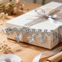 Bordure en dentelle faite à la main de 3,5 cm avec sequins géométriques brodés or et argent, tissu DIY écologique pour vêtements de mode et tenues sexy