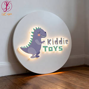 Enseigne lumineuse ronde en métal avec impression UV, éclairée d'un côté, boîte à lumière LED, logo d'entreprise personnalisé, enseigne lumineuse LED - Product Image 2