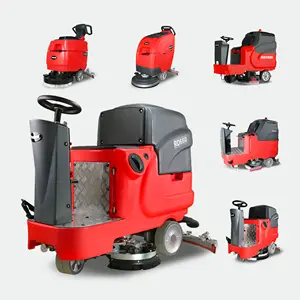 RD660 Industrial Cleaning Automatic Washing Commercial Scrubbing Machine Ride On Floor Scrubber Dual Brush