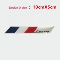JDMotorsport88 Emblème de voiture 3D en aluminium, logo drapeau français, autocollant de calandre