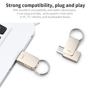 Unidad Flash USB 3.0/2.0 Tipo-C de Metal de Alta Velocidad, Nueva, de 16GB-128GB, con Logotipo Personalizado para Teléfonos Móviles