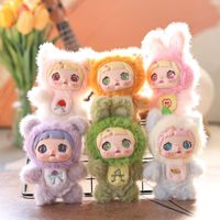 Groothandel kleurrijke dieren pluche sleutelhanger pop hanger schattig cartoon konijn panda balvormige charme tas accessoire cadeau OEM op maat