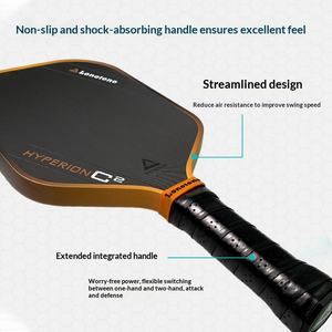 مضرب تنس من ألياف الكربون T700 مقاس 42×19×1.6 سم، خفيف الوزن للاستخدام الخارجي، مقاوم للصدمات، أسود/أزرق مع شعار لونوتونو - Product Image 2