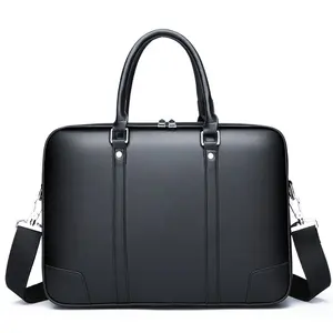 Высококачественная Водонепроницаемая индивидуальная деловая Мужская офисная кожаная сумка для ноутбука, портфель