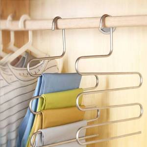 Multiple Functions for Hanging and Storage 5 Layers Multi-functional Clothes Hangers Non-slip Pant Storage <b>Rack</b> Cloth <b>Rack</b> - Product Image 3