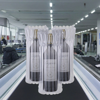 Sac à colonnes d'air en plastique PE écologique avec film protecteur pour bouteille de vin, résistance aux chocs