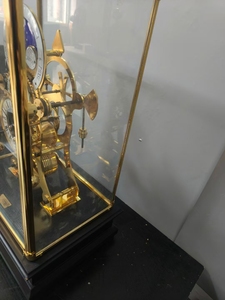 Orologio Marino Stile Inglese con Quadrante Lunare in Ottone Dorato 24K, Catena Fusee, Meccanismo Meccanico Devon/Skeleton/Grasshopper/Doppio Pendolo - Product Image 5