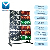Tablero de Visualización de Precios de Combustible, Letrero LED Comercial de 4 Dígitos para Precios de Gasolina, Pantalla de Precios para Estaciones de Servicio al Aire Libre