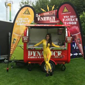 <b>Concession</b> Street Mobile Food Truck Air Conditioner Retro Fast Food Grilling Cart Hot Dog <b>Trailer</b> for Sale - Product Image 3
