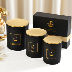 Nuova tendenza riutilizzabile <span class=keywords><strong>Vintage</strong></span> alta tazza di <span class=keywords><strong>vetro</strong></span> borosilicato con coperchio di bambù barattoli di candela all'ingrosso per la candela - Product Image 3