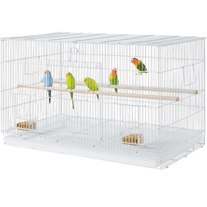 Cages à oiseaux pliables en fil de fer blanc 76 x 45 x 45 cm, multicolores, pour perruches, perroquets et reproduction - Design classique pour le voyage - Product Image 1