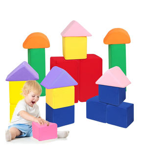 Ensemble de jeu souple pour le développement ludique sécurisé, équipement de gym d'intérieur, blocs empilables souples avec housse amovible - Product Image 1