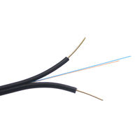Câble de branchement FTTH intérieur GJXH SM G657A avec gaine LSZH et fil d'acier, 1 ou 2 fibres, pour le haut débit domestique au Kenya