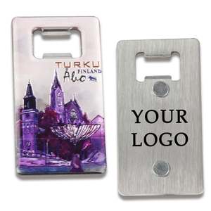 Décapsuleur magnétique personnalisé en acier inoxydable pour réfrigérateur, format carte - Product Image 2