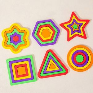Toddler Activities Autistic Developmental 1 2 3 Year Old Girl Boy Wooden Shapes Sorting <b>Puzzle</b> Sensory Toy - Product Image 6