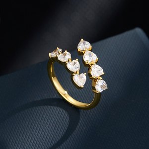 1,8 ct herzförmiges Ehering Cluster Ring Einzigartiges Birnen labor Diamant band für Frauen Zierliches Stapeln Versprechen Ring 18K Schmuck - Product Image 3