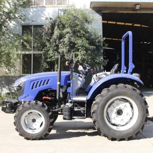 Blue 4WD Wheel Tractor Gear Drive Farm Machinery High Safety Level - Product Image 5