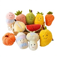 Jouets en peluche personnalisés de dessins animés, adorables poupées fruits et légumes, coussins à câliner, jouets de fête pour machine à grue et lancer de confettis de mariage, en coton PP