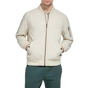 <b>Men's</b> <b>Canvas</b> <b>Jacket</b> Solid Color Zipper Front Casual Autumn Wear Stand Collar Regular Fit Polyester Material - Product Image 1