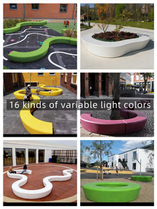 Banc d'extérieur en fibre de verre pour centre commercial, parc, espace public, modèle CS-0197, origine Guangdong - Product Image 4