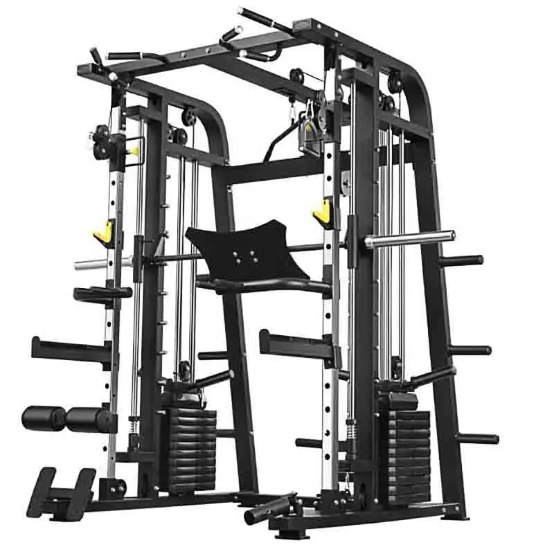 Gym Fullset Equipped Multi Functional Equipment Training Cable Machine Squat Power Rack Smith life fitness Smith Cage Machine