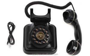 Retro Decor <strong>Old</strong> Fashion Corded Vintage Antique Classical <strong>Telephones</strong> with Retro Guestbook Optional Function - Product Image 2