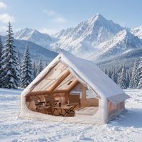 Tente de camping gonflable portable avec montage rapide, structure gonflable et moustiquaire respirante pour la famille