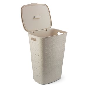 Recycled plastic <b>laundry</b> <b>basket</b> (56Lt) SOFTEX Chalk <b>white</b> K258692 - Product Image 2