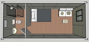 WELLCAMP - Casa Prefabricada de Bajo Costo, de Ensamblaje Rápido, de 20 Pies, Estable, para Uso Comercial, Almacén, Oficina, Hotel, Sala de Estar, Casa Pequeña - Product Image 5