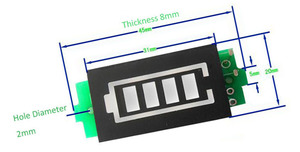 Indicateur de Capacité de Batterie au Lithium 1S 2S 3S 4S 6S 7S, Testeur et Afficheur de Niveau de Charge Li-ion 4.2V 8.4V 12.6V 16.8V 25.2V 29.4V - Product Image 3