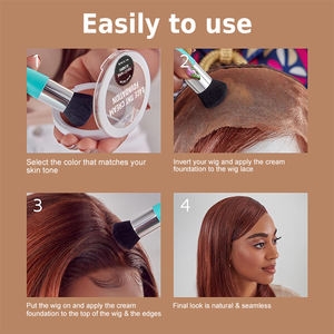 คอนซีลเลอร์ลูกไม้แบบผูกด้วยตาข่ายวิกผมลูกไม้สีครีมติดฉลากส่วนตัว - Product Image 6