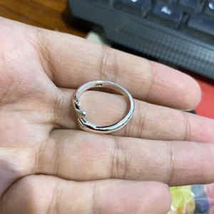 Real Sterling <strong>Silver</strong> S925 Plating Romantic Adjustable <strong>Hug</strong> Finger Band <strong>Ring</strong> for Women Bohemian Style Re-sizable Alloy - Product Image 4