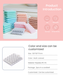 Foamstar 3 Gói Hộ Gia Đình Nhà Bếp Non-Scratch Kim Loại Miếng Bọt Biển Cọ Rửa Miếng Đệm Làm Sạch Miếng Bọt Biển - Product Image 6